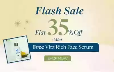 Flash Sale : Flat 35% off + Free Face Serum + 15% Additional Discount + 10% Instant discount with HDFC Bank